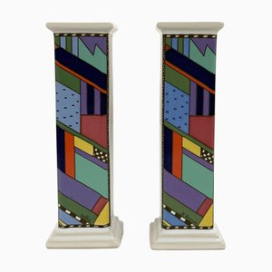 Scenario Metropol Kerzenhalter von Barbara Brenner für Rosenthal, 1990er, 2er Set