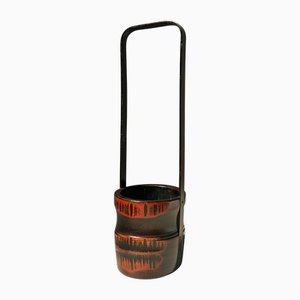 Vaso Ikebana minimalista in bambù, Giappone, anni '50