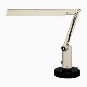 Vintage Scandianavian Beige Plastic Table Lamp by Tom Ahlström & Hans Ehrich for Fagerhults, 1975