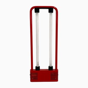 Red Double Neon Lamp by Gian N. Gigante for Zerbetto, 1980s