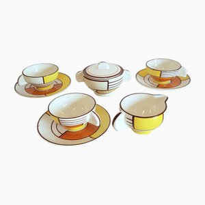 Tea Service by Eva Stricker-Zeisel for Schramberg, 1920s, Set of 9