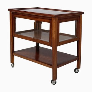 Chariot avec Compartiment Bar en Bois et Verre, Angleterre, 1800s