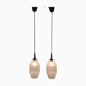 Hängelampen aus Muranoglas, 1960er, 2er Set