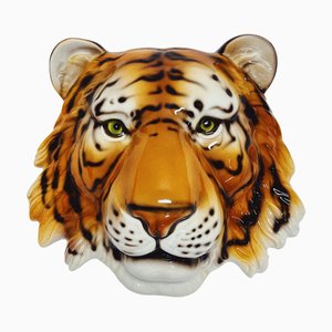 Wall Mask Tiger in Ceramic from Ceramiche Boxer