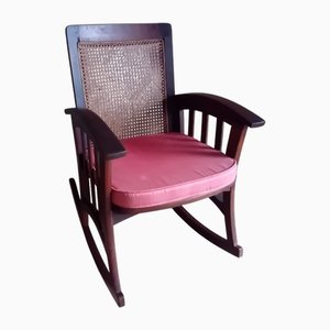 Mecedora Arts and Crafts Bergere de caoba, década de 1890