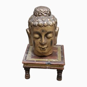 Clay Buddha Head Statue, 1950s