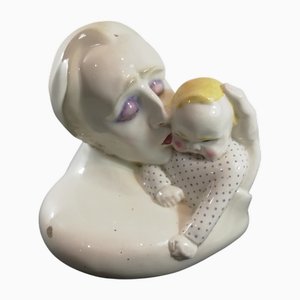 Keramikskulptur von Sandro Vacchetti für Lenci Turin, Italien, 1920er