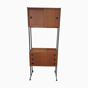 Mid-Century Swedish Storage Unit in Teak and Metal, 1960s