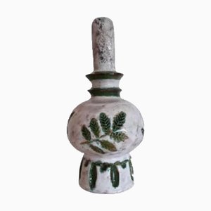 Brutalist Incised Ceramic Lamp Base