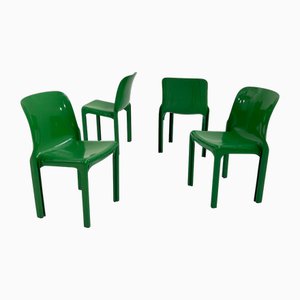 Selene Chairs by Vico Magistretti for Artemide, 1970s, Set of 4