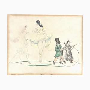 Fritz Von Herzmanovsky-Orlando, The Fine Governess, 1919, Crayon & Pencil on Paper