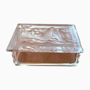 Dekoratives Schmuckkästchen aus Glas von H.Hofmann