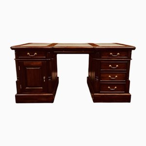 English Desk with Leather Inlay
