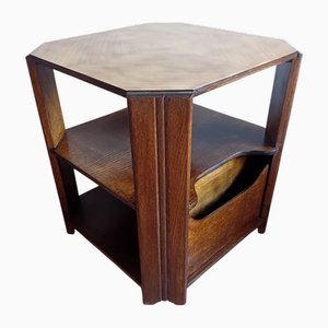 Art Deco Oak Side Table, 1930s