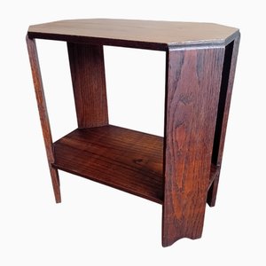 Art Deco Octagonal Oak Side Table, 1920s