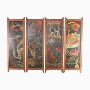 Wall Panels, 1970s, Set of 4