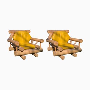 Vintage Sessel aus Bambus, 1970er, 2er Set