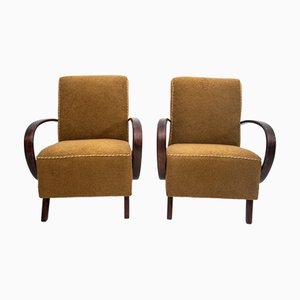 Set of Vintage Art Deco Armchairs by J. Halabala, 1930s