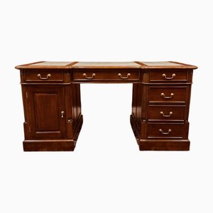 English Desk with Green Leather Inlay