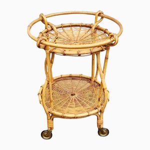 Carrello in bambù e vimini di Franco Albini & Franca Helg, anni '60