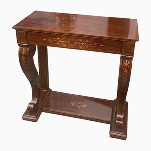 Biedermeier Konsole aus Mahagoni mit Intarsien, 1840er
