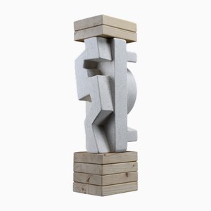 Alberto Cabiddu, Makina Abstract Sculpture, 2001, Beech & Stone
