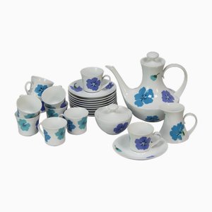 Service à Café Vintage en Porcelaine, 1960s, Set de 23
