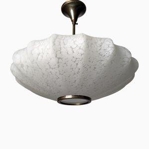 Deckenlampe aus gesprenkeltem Muranoglas, 1960er