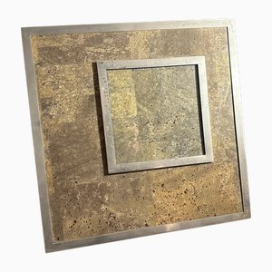 Mid-Century Modern Silver Plated and Cork Picture Frame by F. A. Botta, 1970s