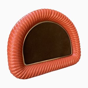 Italian Hollywood Regency Orange Ceramic Picture Frame by Tommaso Barbi, 1960s