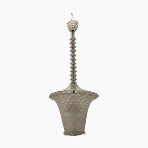 Lampada a sospensione in vetro di Murano Rostrato, Venezia, anni '50