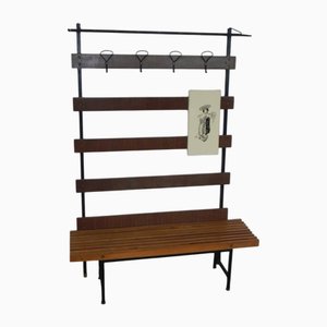 Vintage Coat Rack with Bench, 1950