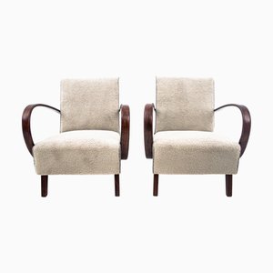 Set of Art Deco H-227 Chairs by J. Halabala, 1930s