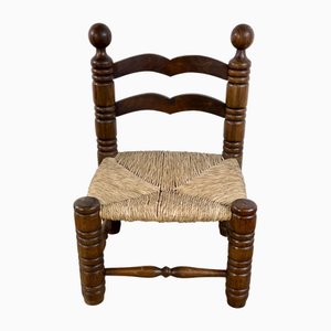 Brutalist Low Chair by Charles Dudouyt, 1970s