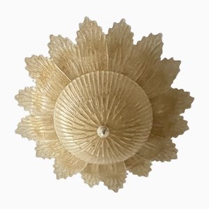 Murano Glass 6-Light Ceiling Lamp in the style of Barovier & Toso, 1980s