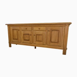 Large Elm 4-Door Sideboard, 1980s