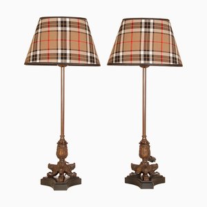 Französische napoleonische Tischlampen, 1980er, 2er Set
