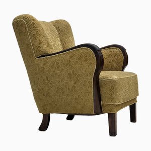 Fauteuil Vintage en Hêtre Foncé, Danemark, 1950s