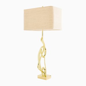 Tischlampe aus Bronze von Willy Daro, 1970