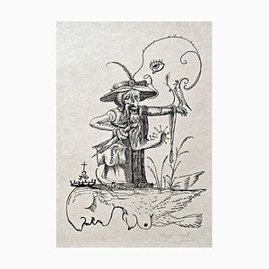 Salvador Dali, Pope Jules II from Les Songes Drôlatiques de Pantagruel, Original Large Lithograph, 1973