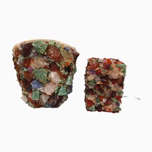 Lampe de Bureau Vintage Brutaliste, 1950s, Set de 2