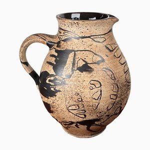 Brutalistische deutsche Vintage Studio Keramik Krug Vase von Gerhard Liebenthron, 1993