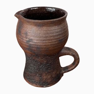 Deutsche Mid-Century Modern Brutalistische Studio Pottery Karaffe Vase von Gerhard Liebenthron, 1974