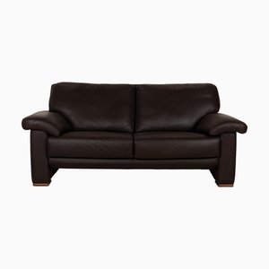 2-Sitzer Sofa aus schwarzem Leder von Willi Schillig