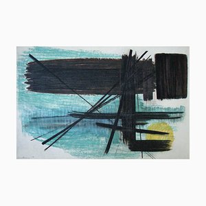 After Hans Hartung, Pastel P.1950-3, 1961, Offset Lithograph
