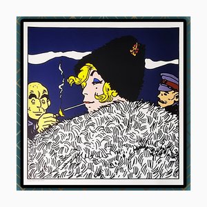 Hugo Pratt, Marina Seminova, Corto Maltese, serigrafía, 1990