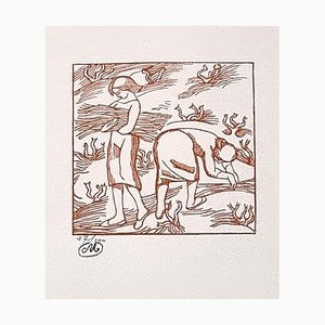Aristide Maillol, Georgics, Woodcut, 1950