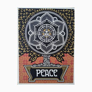 Shepard Fairey (Obey Giant), Peace Tree Gold, 2007, Siebdruck