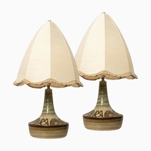 Ceramic Table Lamps attributed to Noomi Backhausen for Soholm, Denmark, 1960s, Set of 2