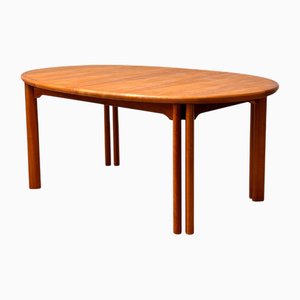 Mesa de comedor grande oval de cerezo de Skovby Møbelfabrik, Dinamarca, años 70
